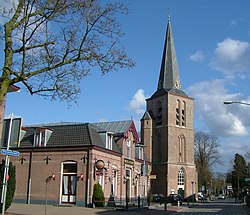 The old church in Lunteren and the immediate surroundings