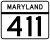 Maryland Route 411 marcatore