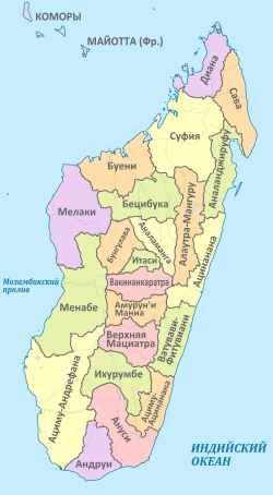 Мадагаскар карта мира