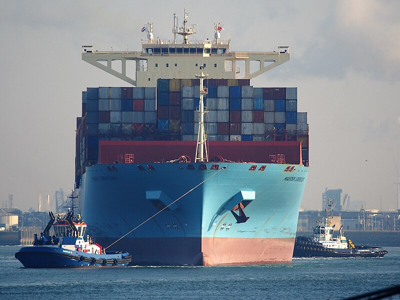 File:Maersk Eindhoven (ship, 2010) IMO 9456771 Port of Rotterdam pic2.JPG