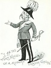 The poem was inspired by Gilbert and Sullivan's "Major-General's Song". 1884 illustration MajGeneraldrawing.jpg