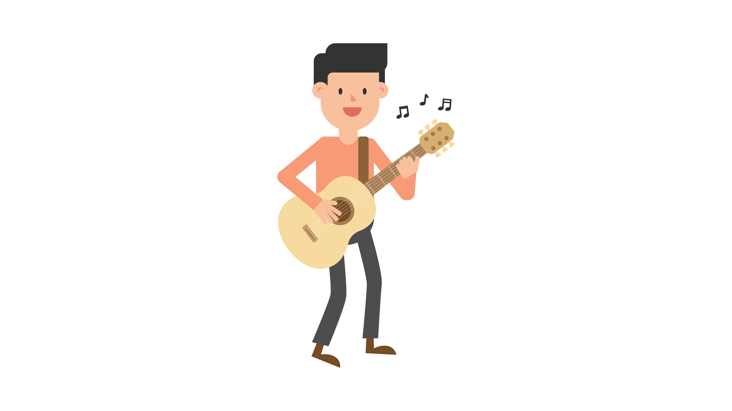 Music Animated Clipart-Playing Guitar Animation