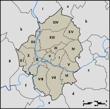 Charleroi has 15 districts, and is surrounded by nine other municipalities