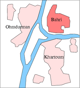 Poziția localității Khartoum Nord