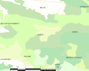 Poziția localității Joucou