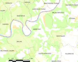 Mapa obce Ambeyrac
