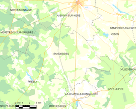 Mapa obce Ennordres