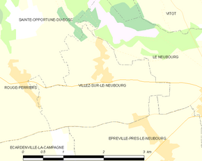 Poziția localității Villez-sur-le-Neubourg