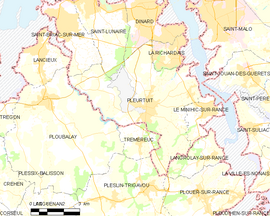 Mapa obce Pleurtuit