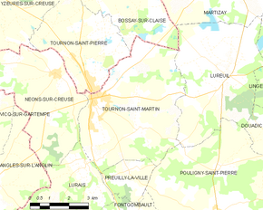 Poziția localității Tournon-Saint-Martin