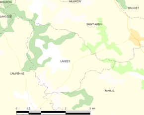 Poziția localității Larbey