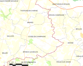 Poziția localității Cossé-en-Champagne
