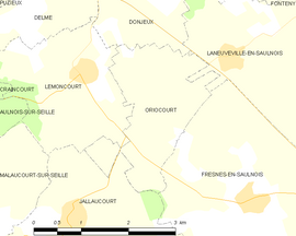 Mapa obce Oriocourt