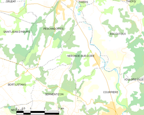 Poziția localității Néronde-sur-Dore