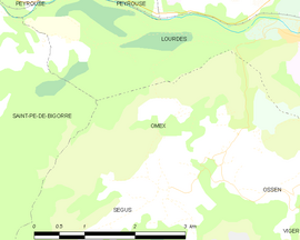 Mapa obce Omex