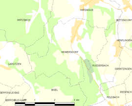Mapa obce Heimersdorf