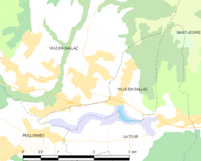 Poziția localității Ville-en-Sallaz