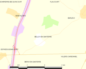 Poziția localității Belloy-en-Santerre