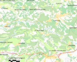 Mapa obce Le Thoronet