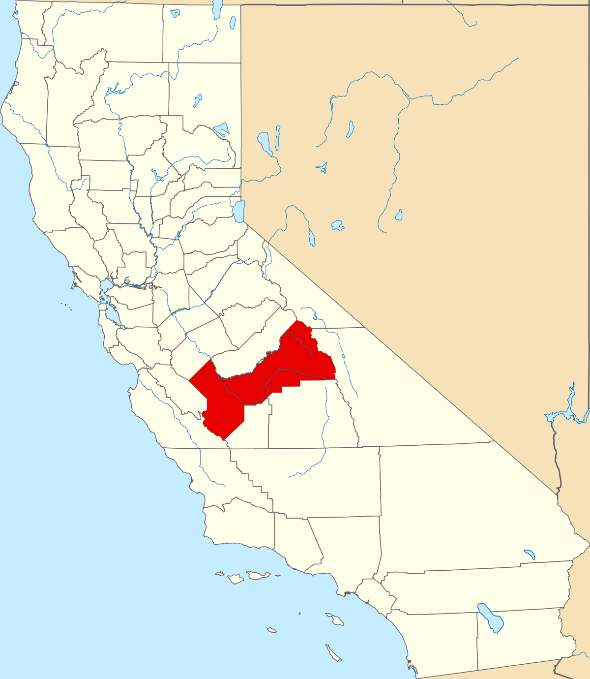 harta statului california National Register of Historic Places listings in Fresno County 