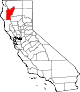 Map of California highlighting Trinity County.svg