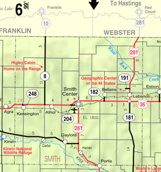 <span class="mw-page-title-main">Center Township, Smith County, Kansas</span> Township in Kansas, United States