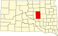 Kaart van South Dakota met vermelding van Hand County.svg