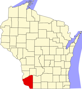 Localizare Comitatului Grant în statul Wisconsin