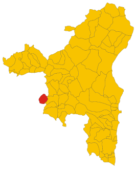 Map of comune of Ortueri (province of Nuoro, region Sardinia, Italy) - 2016.svg