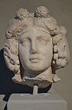 Marble head of Dionysus, from the Gymnasium of Salamis, second century AD, Cyprus Museum, Nicosia, Cyprus