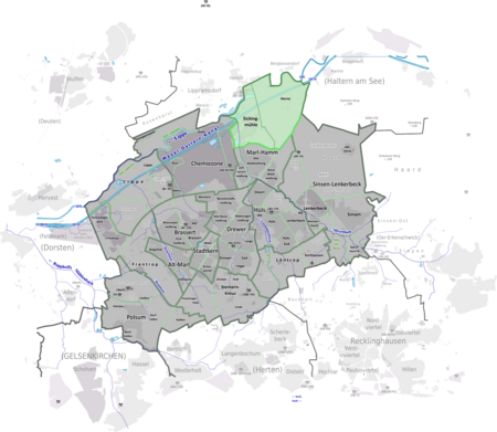 Marl Sickingmuehle Gliederung Uebersicht