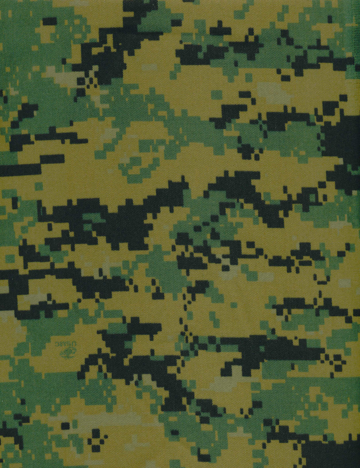 Army Green Charcoal Camouflage Pattern Printed on  