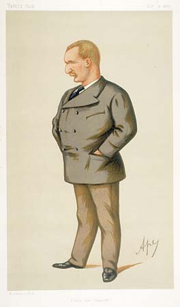 Caricature of Webb by Ape, published in the London magazine Vanity Fair in 1875