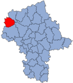 Localização do Condado de Sierpc na Mazóvia.