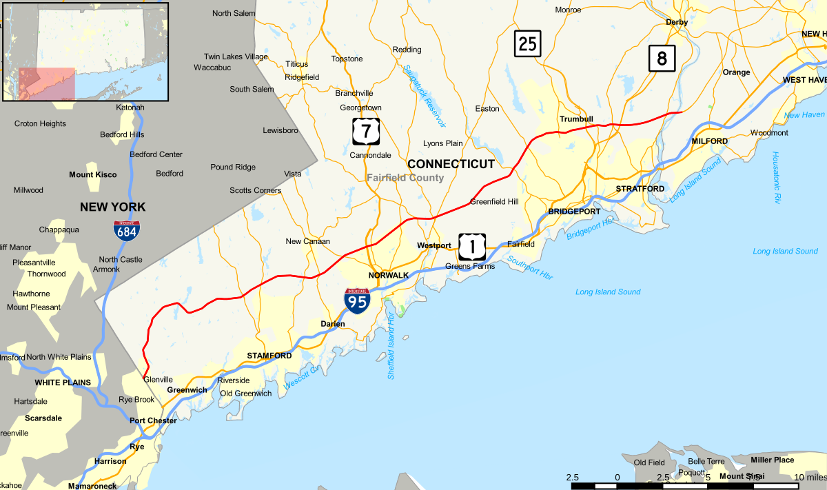 Merritt Parkway Ct Map File:merritt Parkway Map.svg - Wikipedia