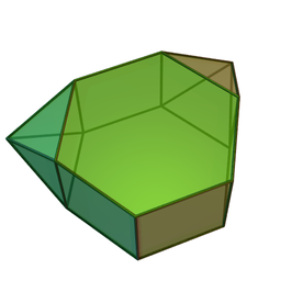 Metadubbelverhoogd zeshoekig prisma