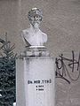 Busta Miroslava Tyrše před sokolovnou na třídě 17. listopadu