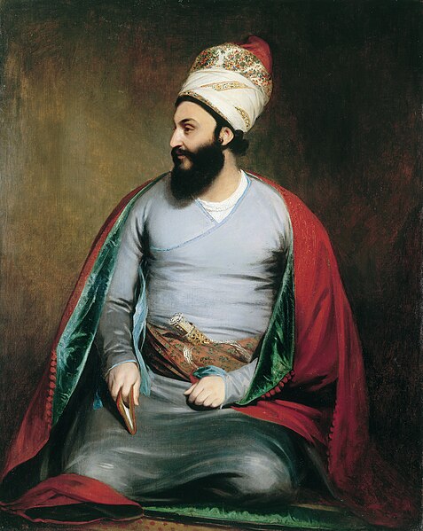 Illustration of Mirza Abolhassan Khan Ilchi by the English painter William Beechey, dated 1809/10