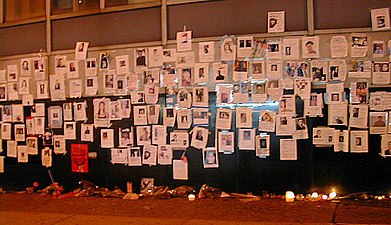 Missing persons flyers in the aftermath of the attacks.