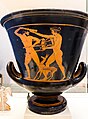 Myson ARV 239 16 Herakles and Apollon struggling for the tripod - Akamas and Demophon leading Aithra (01)