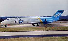 Douglas DC-9 (N904VJ), участвовавший в аварии, на фото за год до аварии.