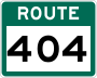 Route 404 marker