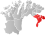 Sør-Varanger markert med rødt på fylkeskartet