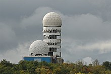 Some of the radomes of the former NSA listening station on top of the Teufelsberg NSA-Station Teufelsberg (2009).jpg