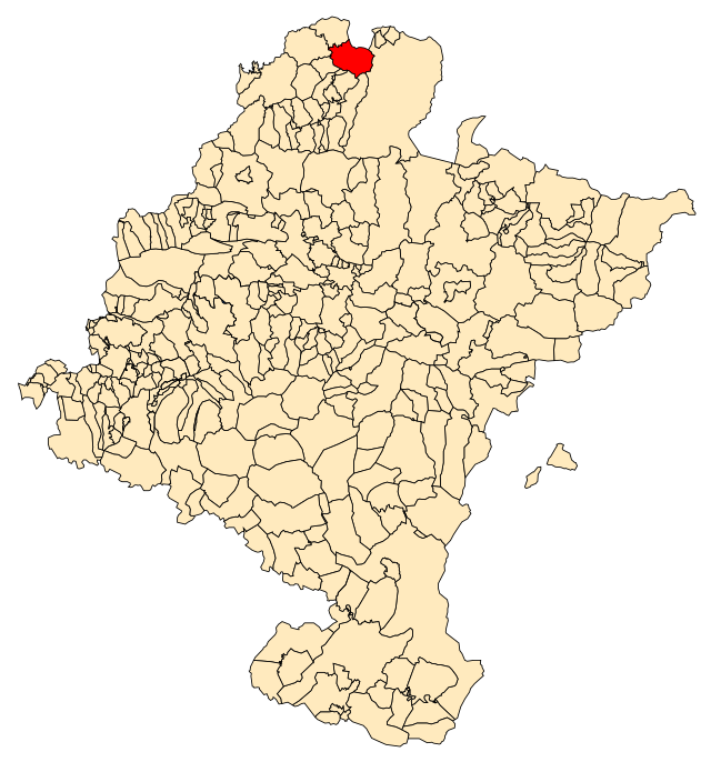 Localização do município de Echalar em Navarra