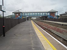 Looking westbound towards Swansea at Neath station