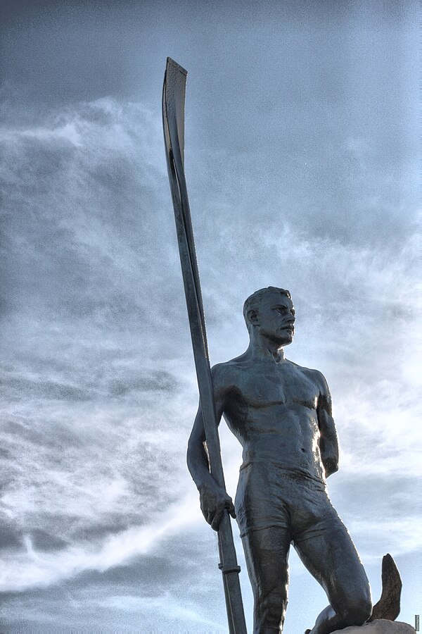 Ned Hanlan monument, sculpted by Emanuel Hahn, on the Toronto Islands