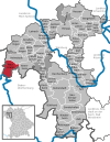 Lage der Gemeinde Neubrunn im Landkreis Würzburg
