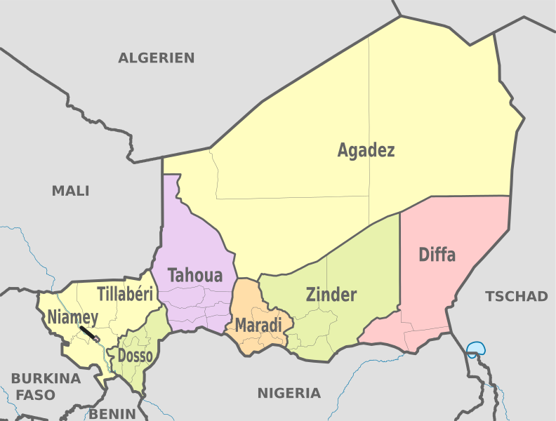 File:Niger, administrative divisions - de - colored.svg