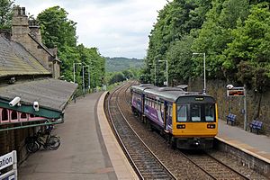 Northern Rail Class 142, 142034, New Mills Merkez tren istasyonu (coğrafya 4512185) .jpg